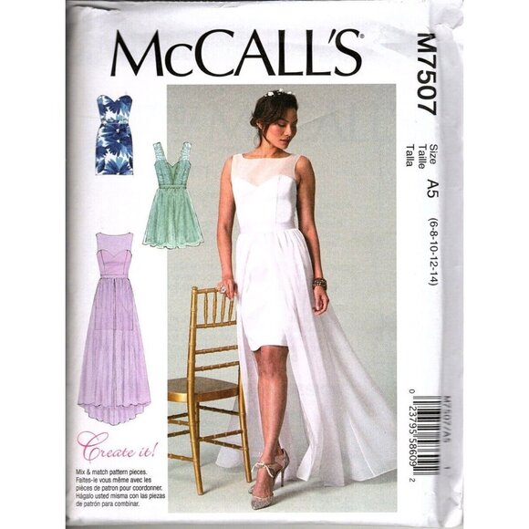 McCall's M7507 Misses 6 to 14 Special Occasion Dress Uncut Sewing Pattern - Picture 1 of 2